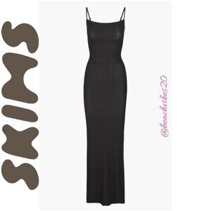 *SKIMS Soft Lounge Slip Dress Onyx Medium O-6